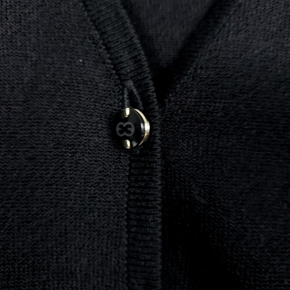 Escada 2 pc detailed tank black sweater set wool blend sz 40 like new condition - Picture 8 of 10